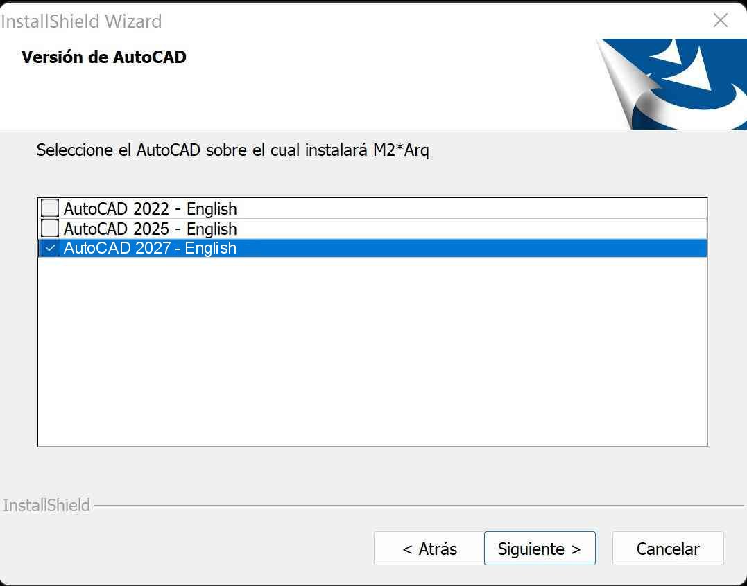 Versi&oacute;n de AutoCAD